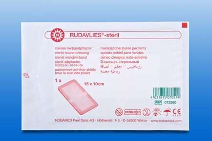 Szigetkötszer RUDAVLIES steril 12x10 cm