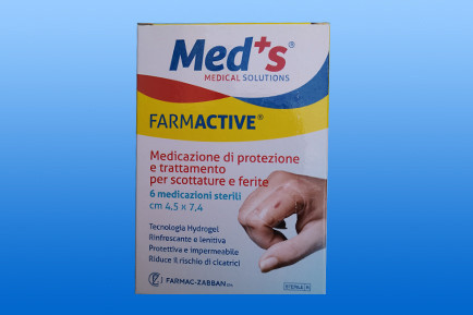 Steril hidrogél tapasz égésre  - FARMACTIVE 4,5x7,5 cm