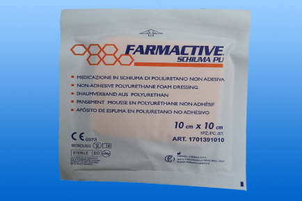 Habszivacs kötszer nem öntapadós felülettel - FARMACTIVE 7,5x7,5 cm