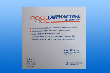 Habszivacs kötszer nem öntapadós felülettel - FARMACTIVE 7,5x7,5 cm