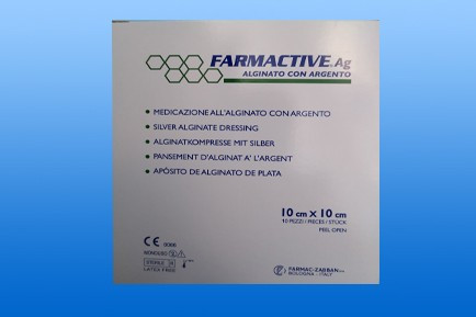 Alginát kötszer ezüsttel - FARMACTIVE 15x15 cm
