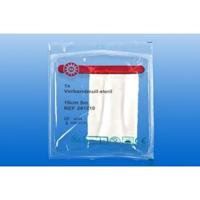 4 rétegű mullpólya, egyenként csomagolva, steril, 10 cm