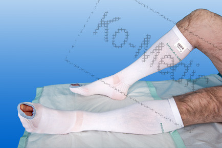 Kompressziós zokni, vádli kör: 43-48cm; hossz sarok-térd: 46cm-ig