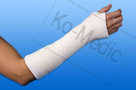 Gipsz alábélelő krepp anyagú PAPIERBINDE 6 cm