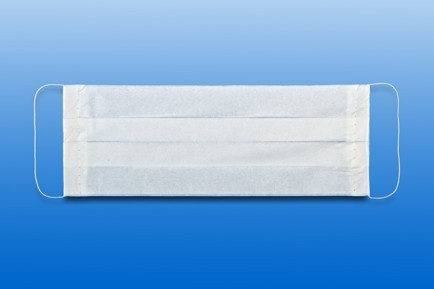 Szájmaszk NOBA OP MASKE gumis, 2 rétegű papír (fehér)