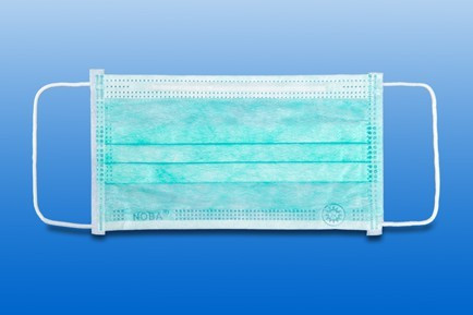 Szájmaszk NOBA OP MASKE gumis, 3 rétegű zöld – termékkép