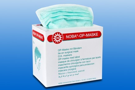 Szájmaszk NOBA OP MASKE megkötős zöld – termékkép