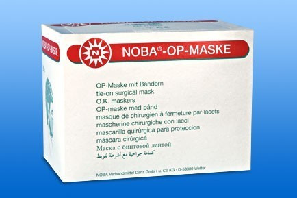 Szájmaszk NOBA OP MASKE megkötős, szakállasoknak (zöld)