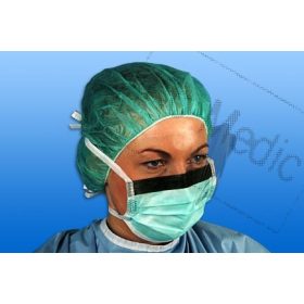   Szájmaszk NOBA OP MASKE megkötős, plexi szemvédővel (zöld)