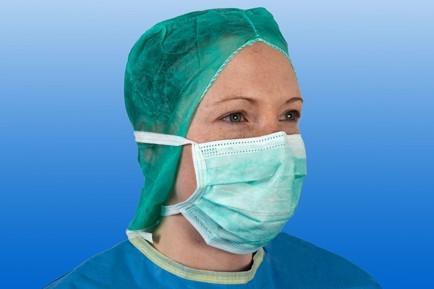 Szájmaszk NOBA OP MASKE megkötős, sensitive (zöld)