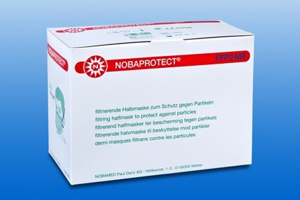 Légzésvédő pormaszk NOBAPROTECT Kilégző szelep nélkül, FFP2