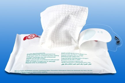 Nedves mosdató kesztyű