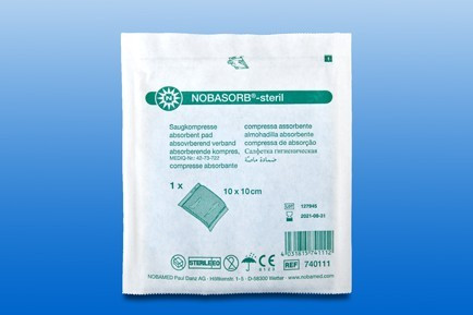 Sebfedő párna SAUGKOMPRESSE 10x10 cm