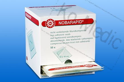 Sebfedő lap NOBARAPID 10x10 cm