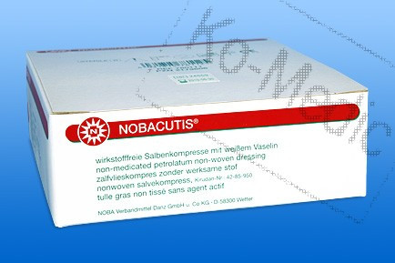 Vazelinnel impregnált kötszer NOBACUTIS 7x7 cm