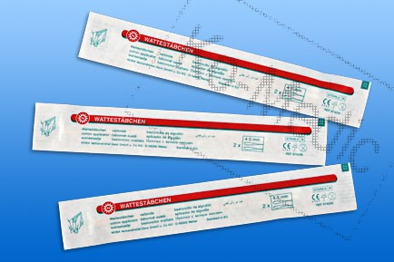 Pálcás tampon steril, fapálca 150 mm, fej 5 mm, 2db/csom