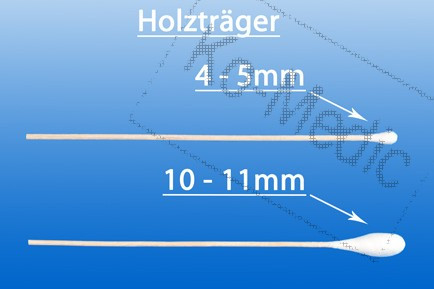 Pálcás tampon steril, fapálca 150 mm, fej 10 mm, 2db/csom – termékkép