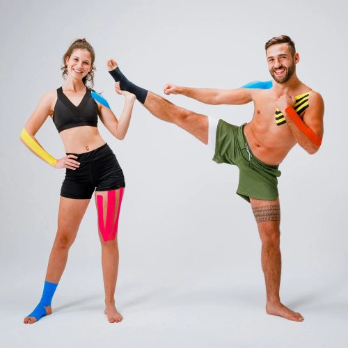 Egyszínű kineziológiai szalag, zöld, 5cm x 5m