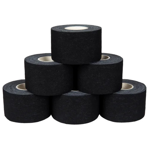 Rugalmatlan sportszalag, fekete, 3,8cm x 10m, 6 roll/cs